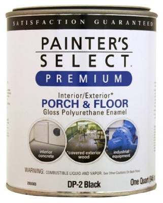 Porch & Floor Polyurethane Enamel, Interior/Exterior Gloss Dark Gray, 1 Qt.
