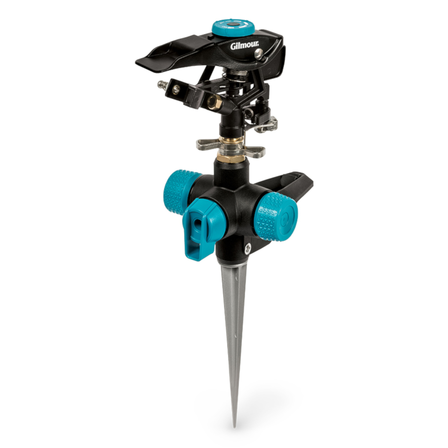Heavy Duty Metal Spike Base Impulse Sprinkler 5800 Sq Ft Coverage
