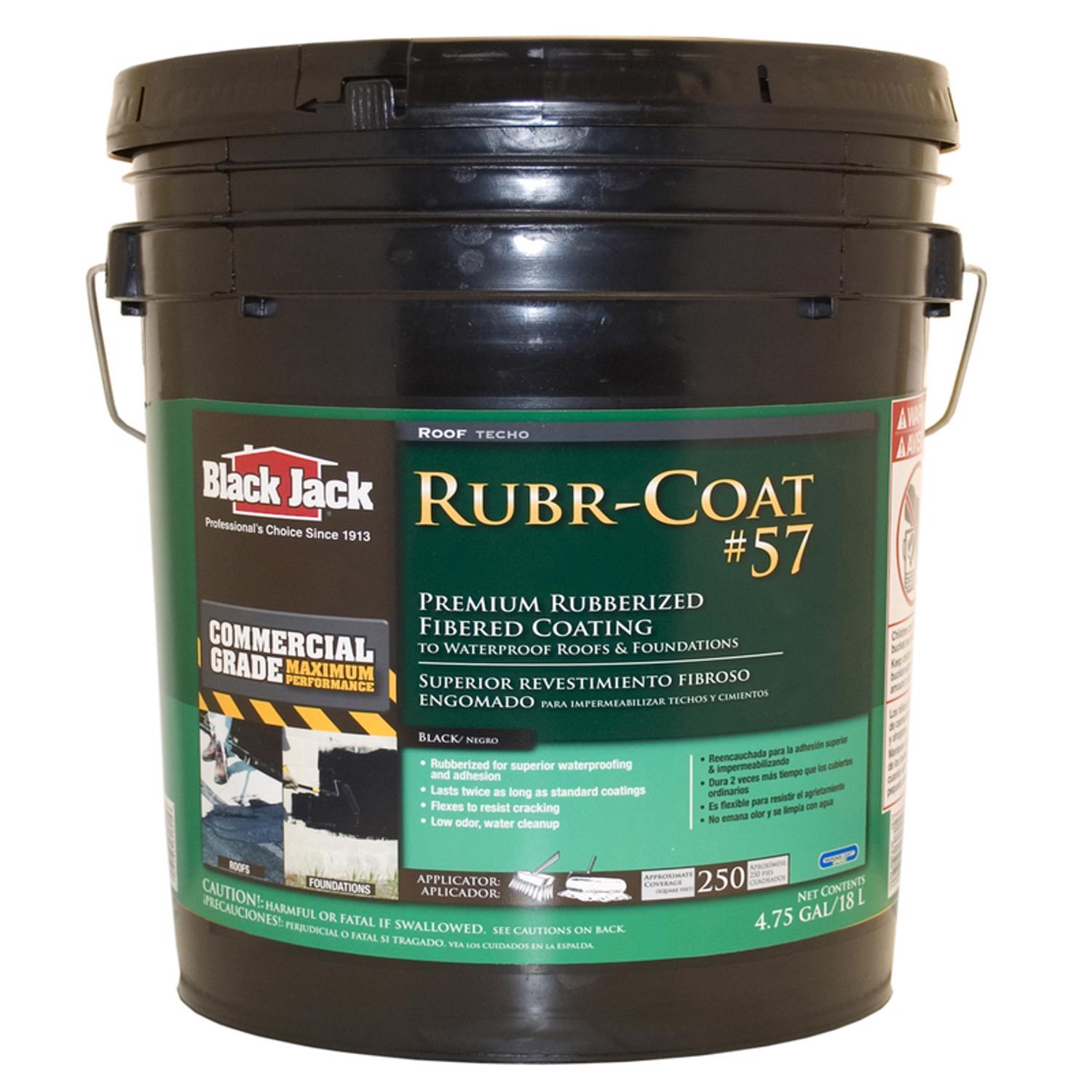 Rubr-coat #57 5 Gallon Premium Rubberized Fibered Roof & Foundation Coating