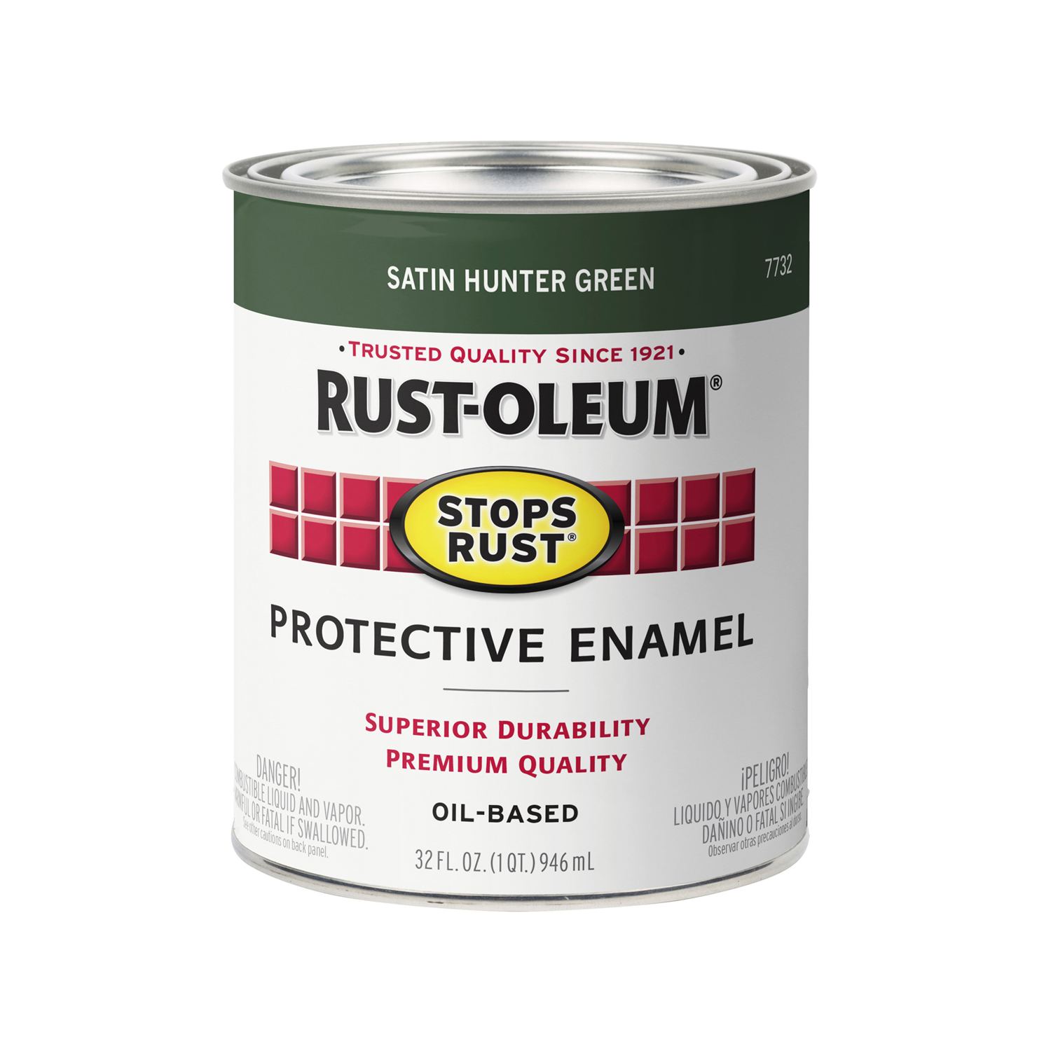Stops Rust Satin Protective Enamel, Hunter Green, 1 Quart