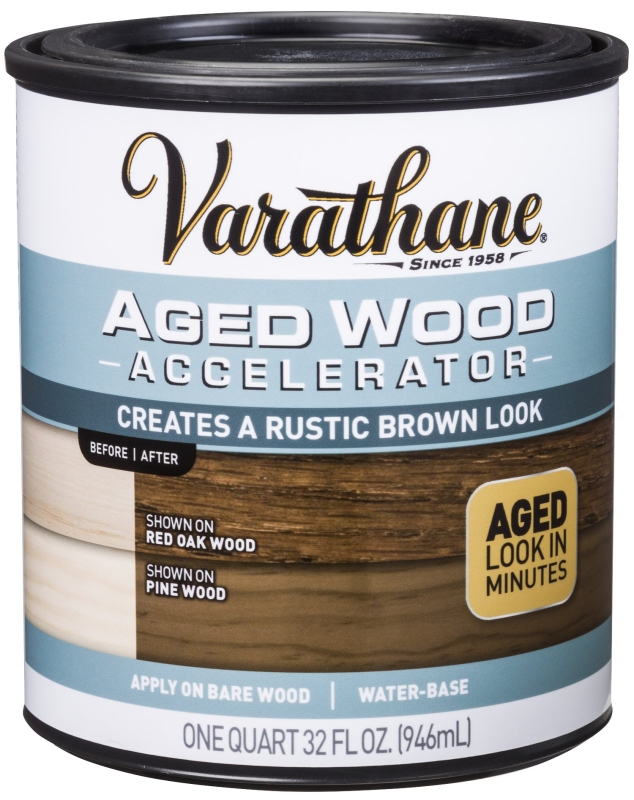 Aged Wood Accelerator Stain, Brown, 1 Quart – Interior Use
