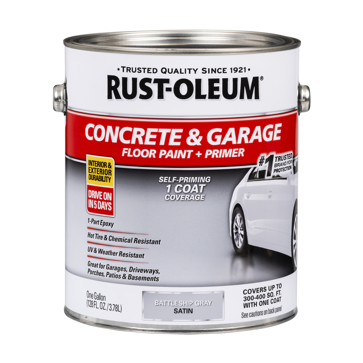 1 Gallon Battleship Gray Concrete & Garage Floor Paint & Primer
