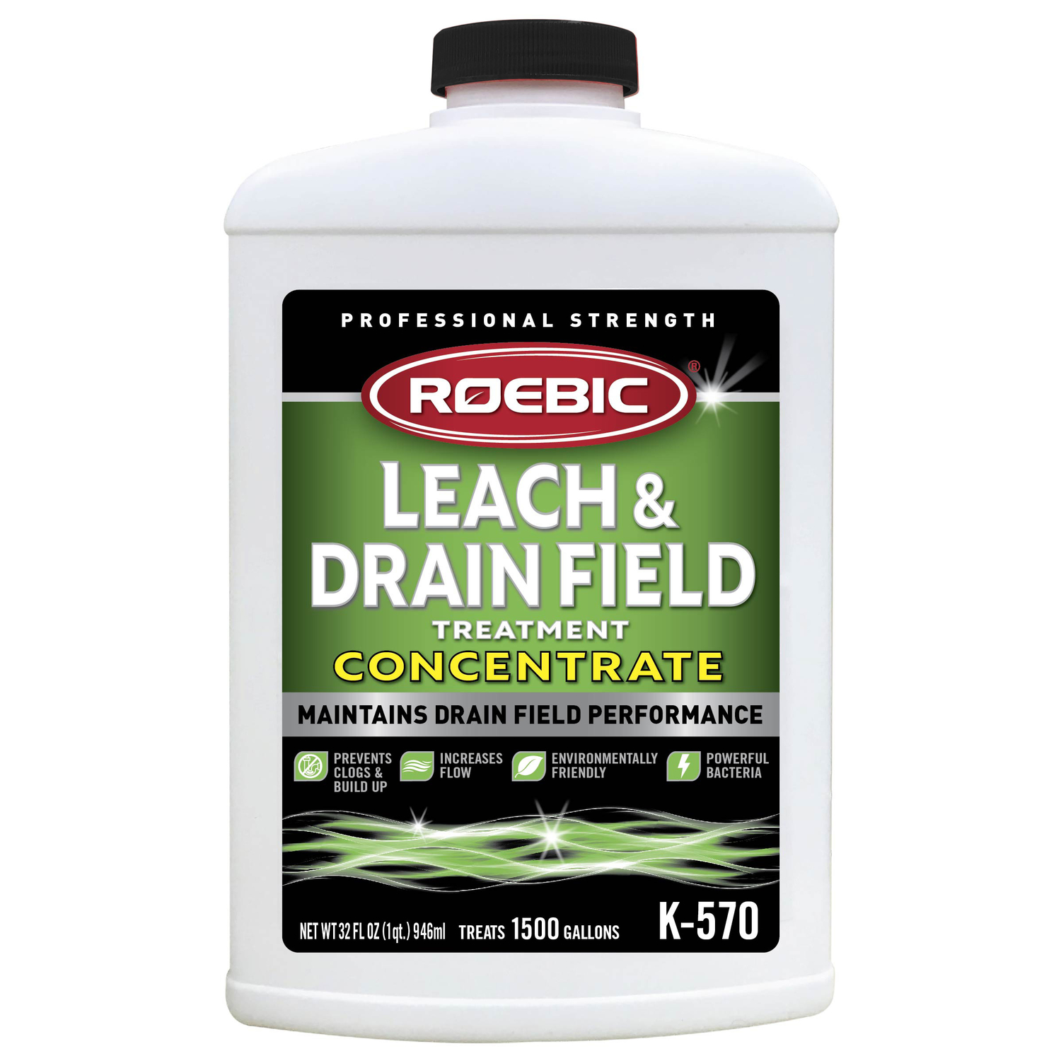 K-570 1 Quart Concentrate Septic Tank Treatment For Leach And Drainfield