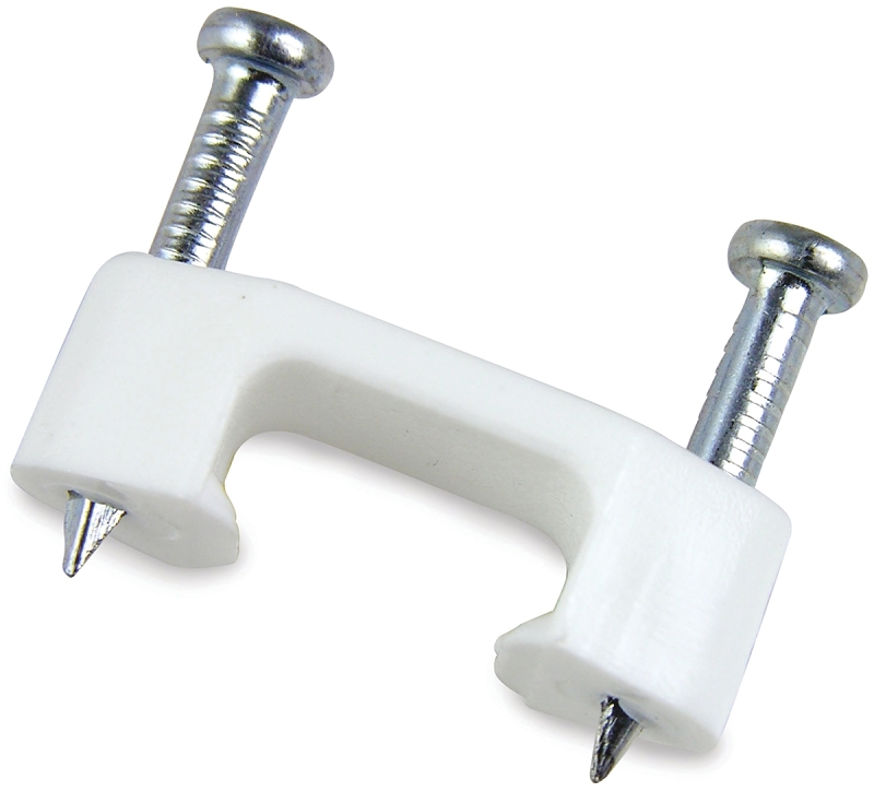 1/2-In. Plastic Clip-On Cable Staples, 25-Pack