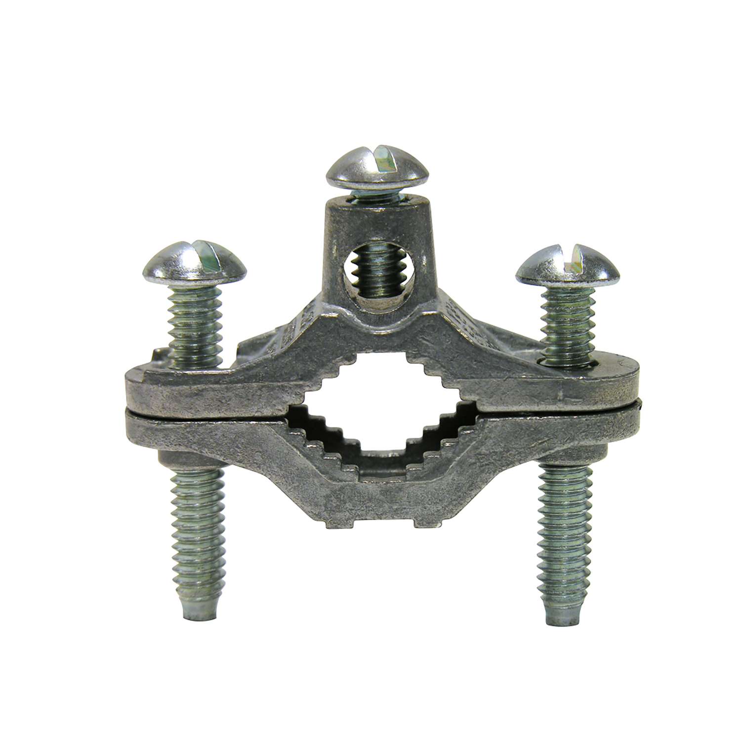Galvanized Grounding Clamp Pipe, Zinc, 0.5 – 1-In.