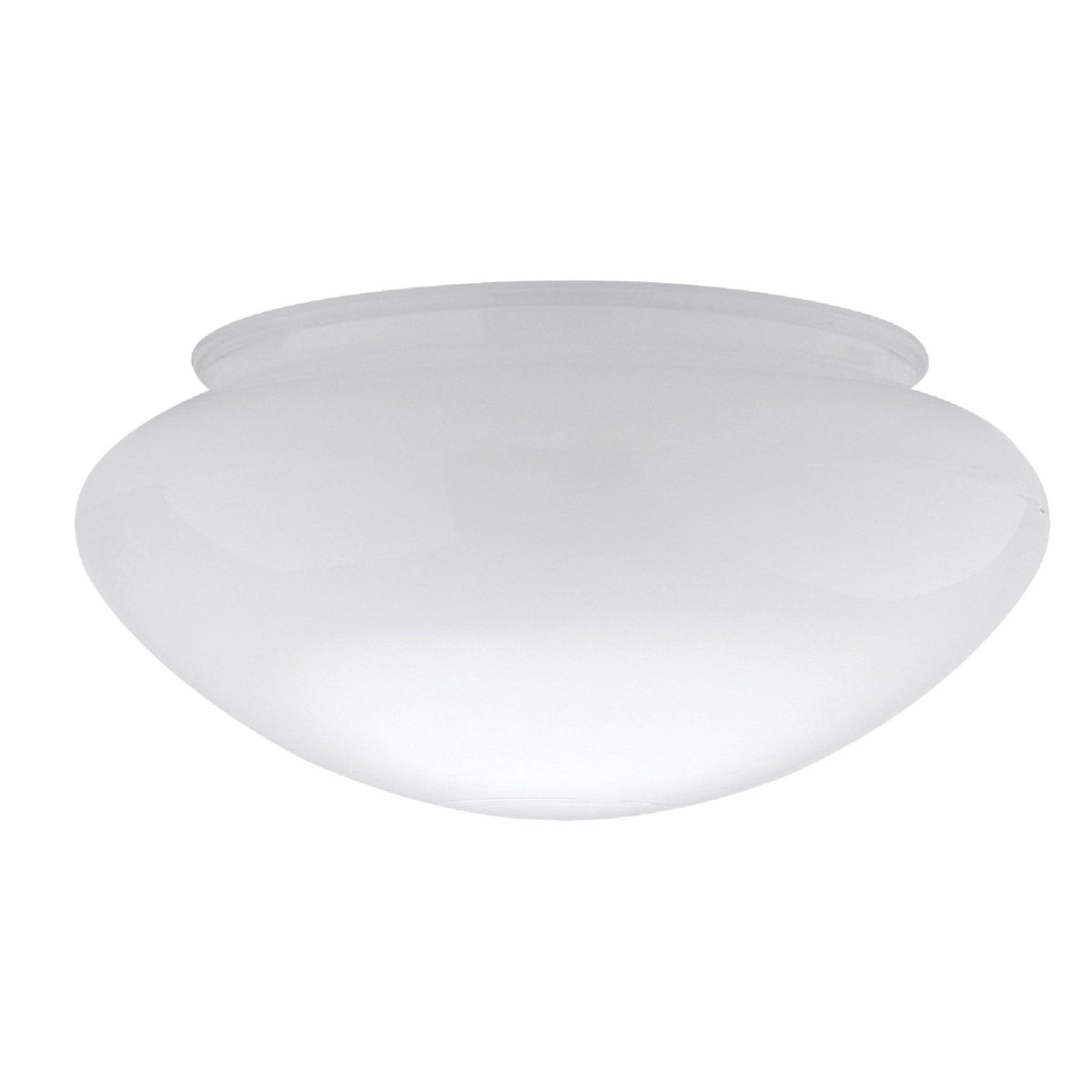 Mushroom Ceiling Shade, White, 6-In. Fitter x 8-In. Dia.