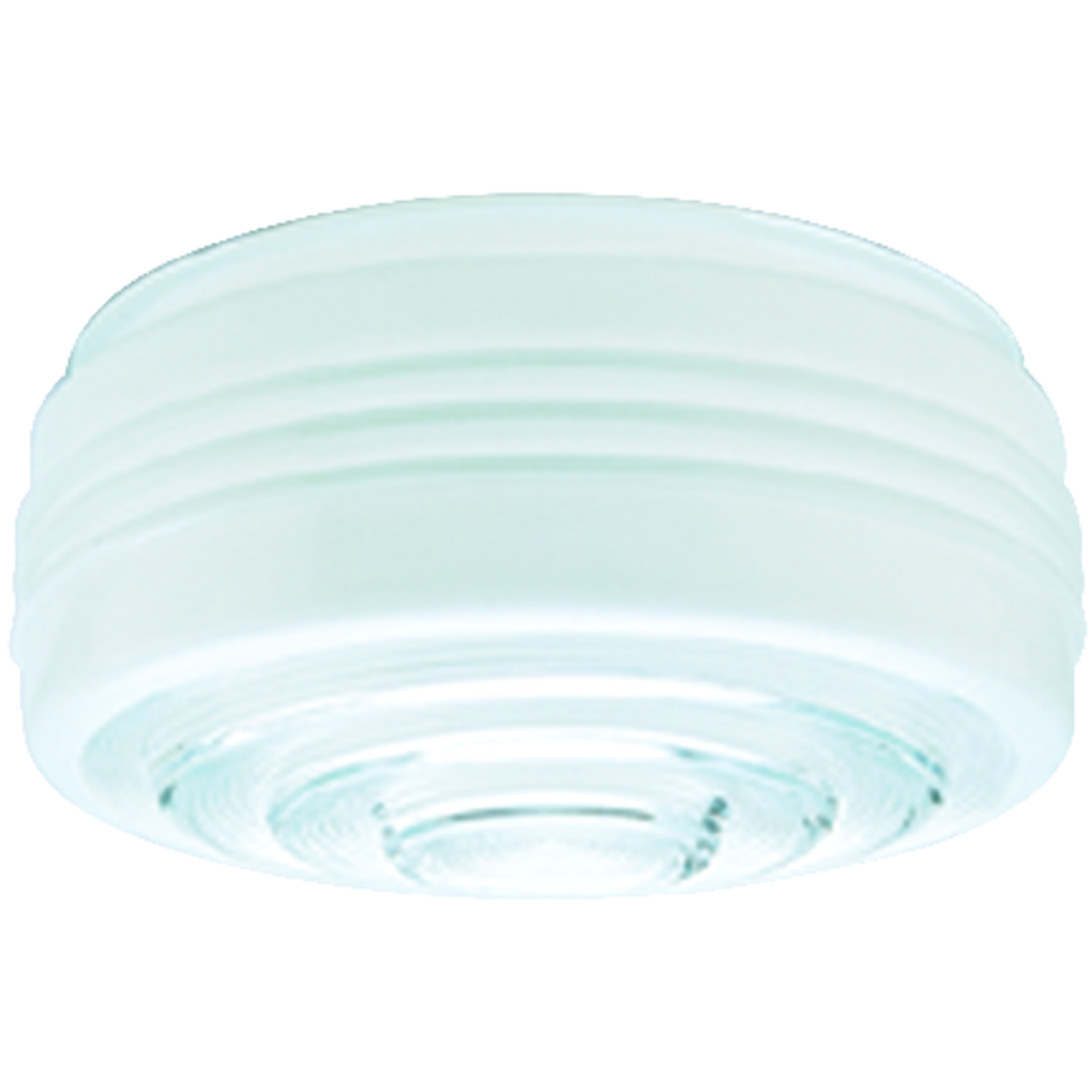Drum Light Globe, White With Clear Lens, 10-In.