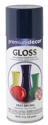 Premium Decor Spray Paint, Royal Blue Gloss, 12 Ounce Can