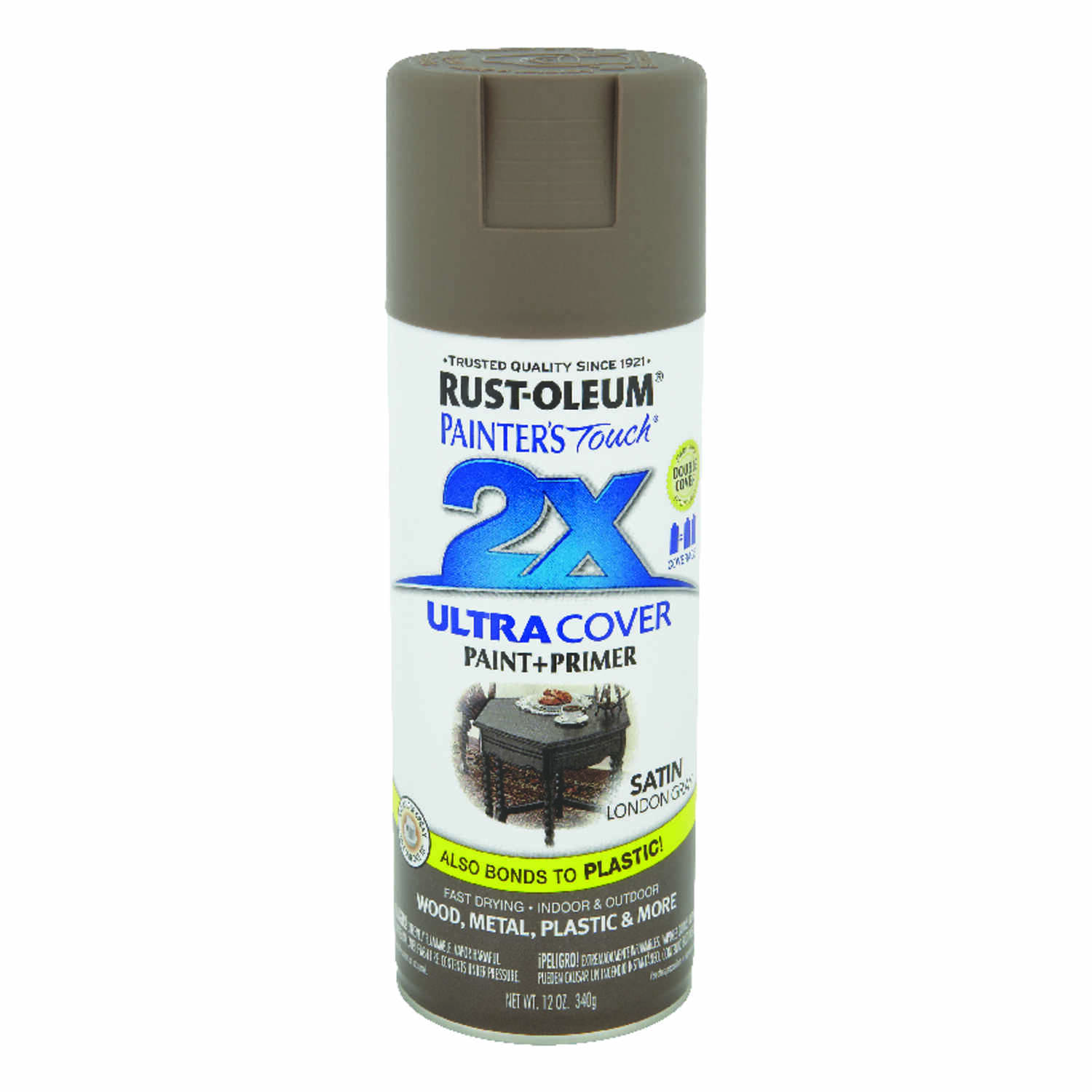 Painter’s Touch 2x Ultra Cover Satin London Gray Spray Paint 12 Oz