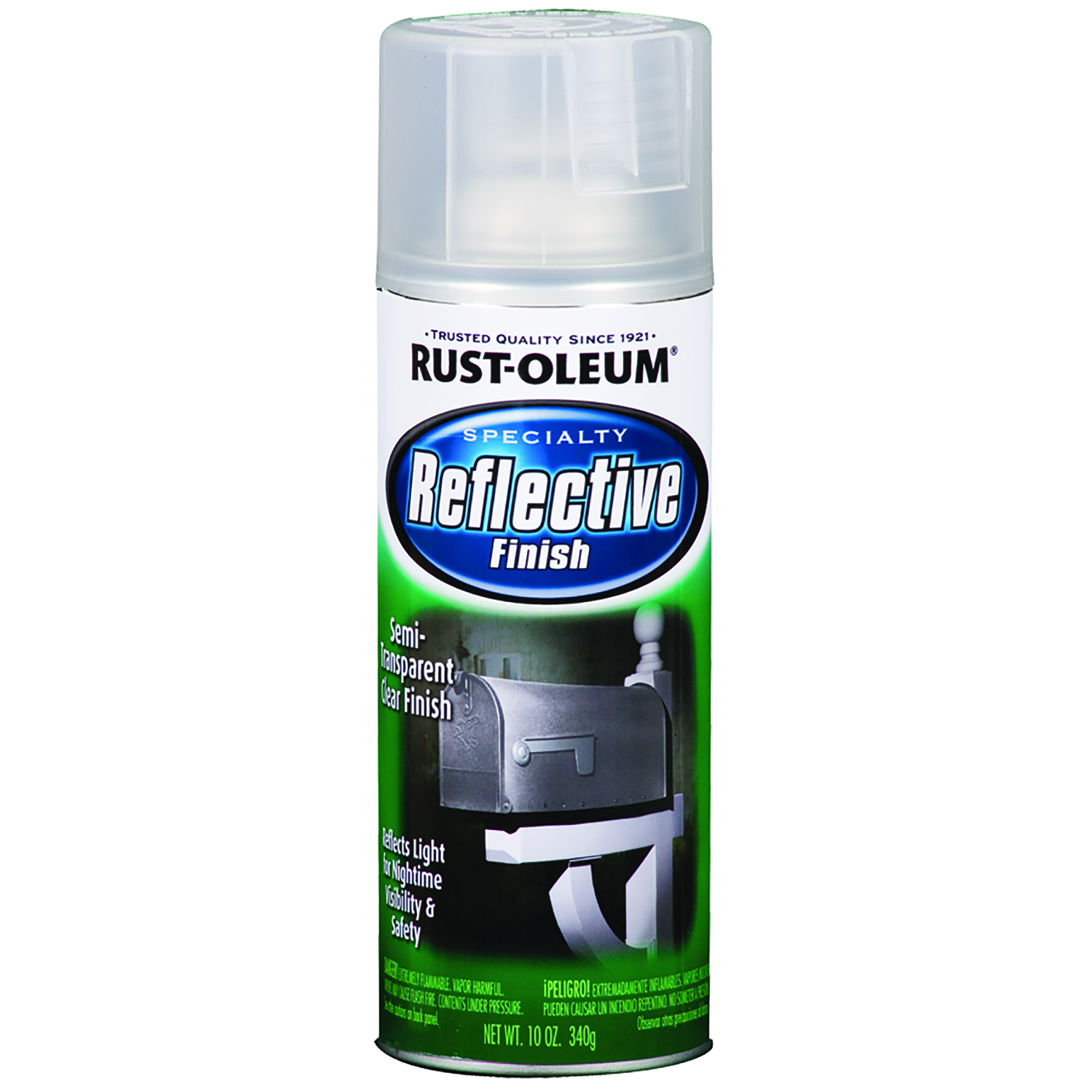 Rust-oleum Reflective Finish Spray Paint 10 Oz. Clear For Nighttime Visibility