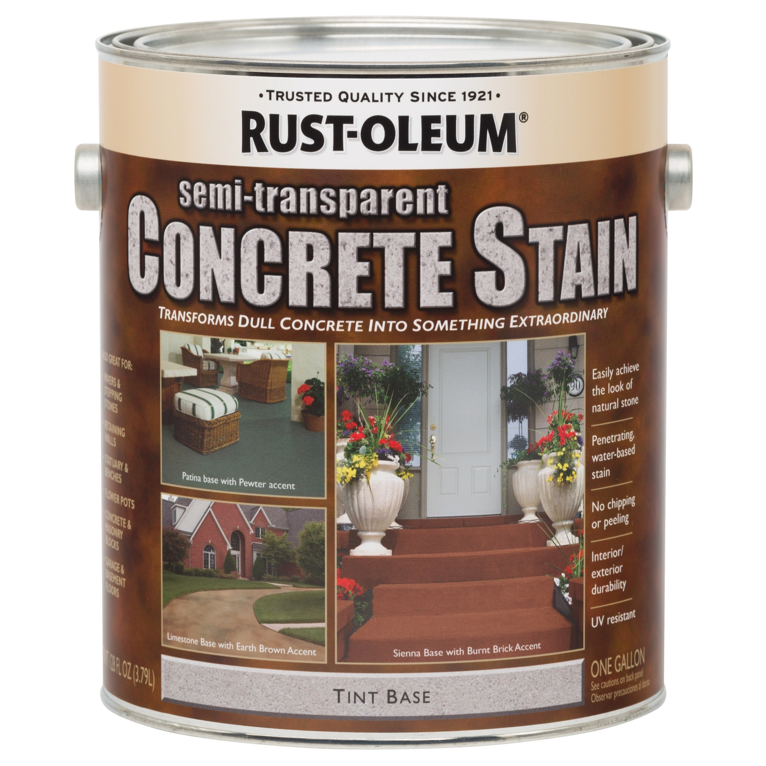Rocksolid Semi-transparent Concrete Stain, Tint Base, 1 Gallon