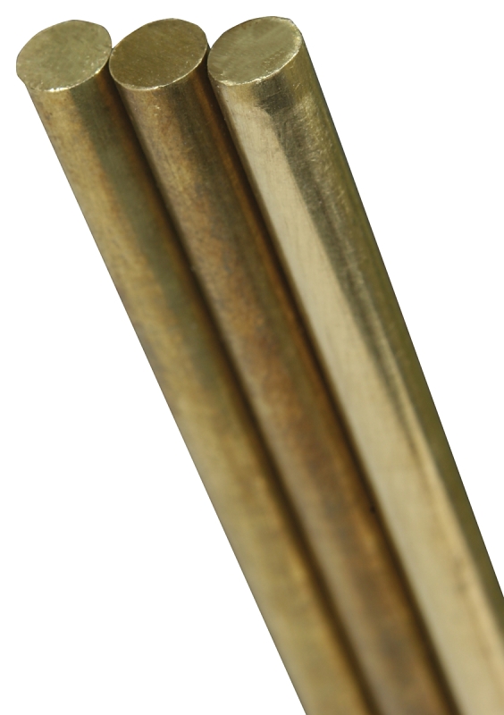 Round Brass Rod, 3/8 x 36 In.