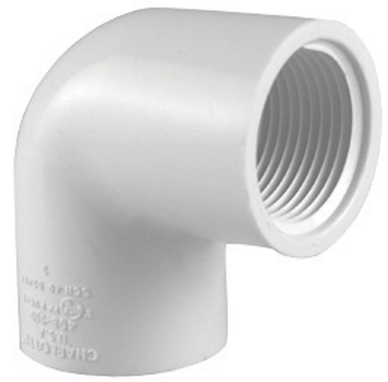 Schedule 40 PVC Ell, 90-Degree, White, 1 In.