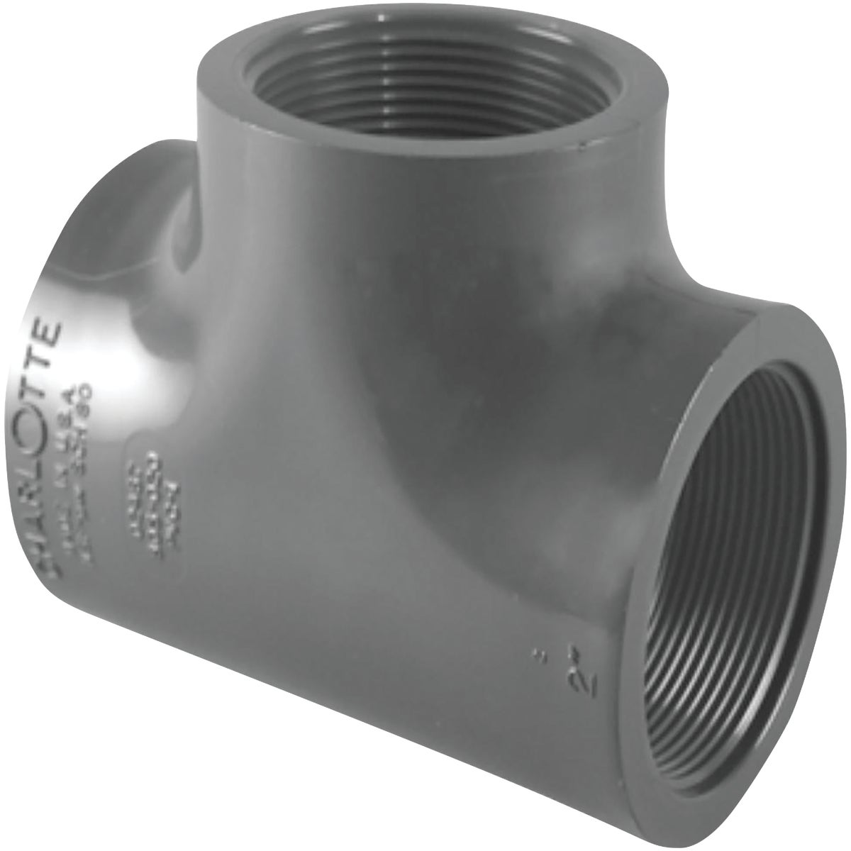 Schedule 80 PVC FPT x FPT x FPT Tee, 1/2 In.