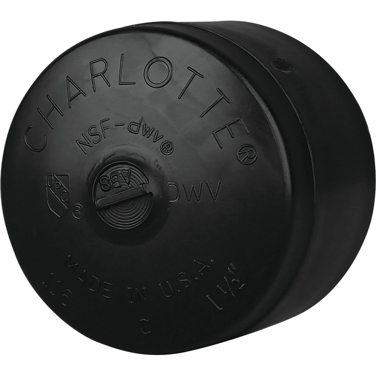 4 In. Hub Abs Cap For Drain, Waste & Vent Applications
