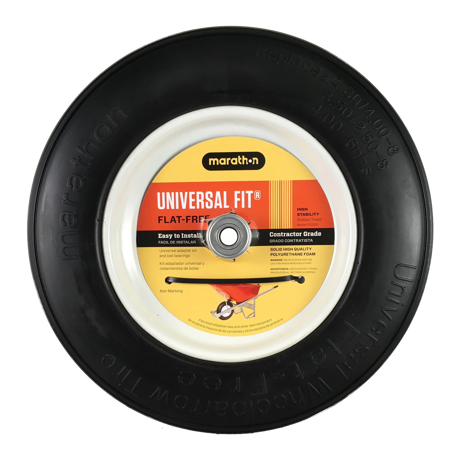 Universal Fit Flat Free Wheelbarrow Tire