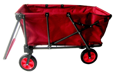 Ob002s1 Large Folding Work Cart/wagon With Detachable Wheels, Red