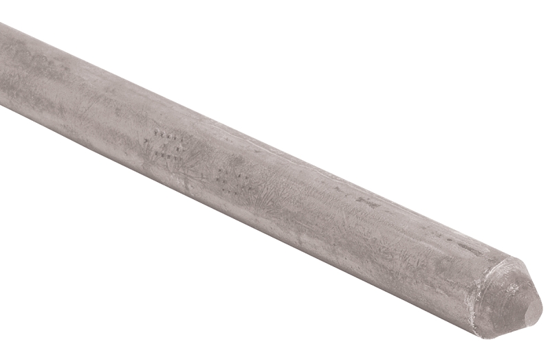 Galvanized Ground Rod, High Strength Steel, 0.625-In. x 8-Ft.