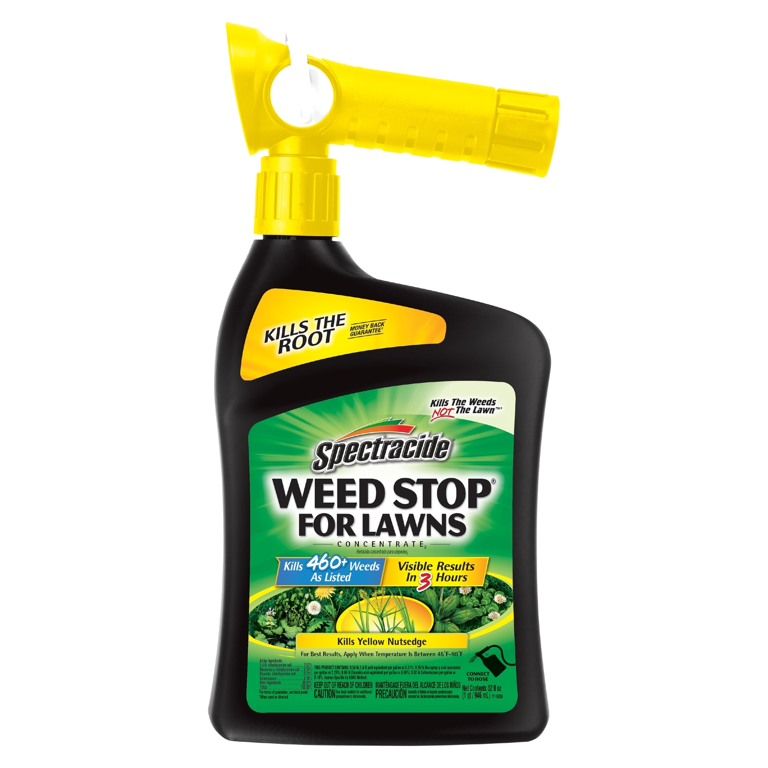 Weed Stop For Lawns 32 Oz. Concentrate Ready To Spray Hose End Weed Killer