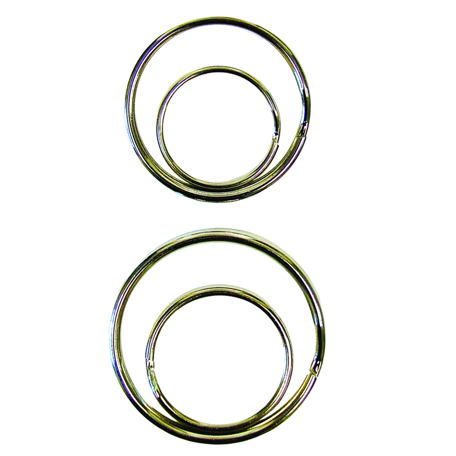 Hy-ko 2go Nickel-plated Steel Split Ring Key Ring Set – Assorted Sizes