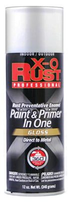 Anti-rust Enamel Spray Paint & Primer, Gloss White, 15 Ounce – X-o Rust