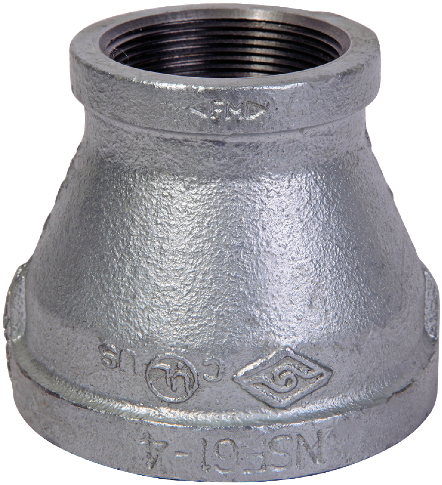 1-1/4 In. X 1 In. Fpt Reducing Galvanized Coupling – Malleable Iron