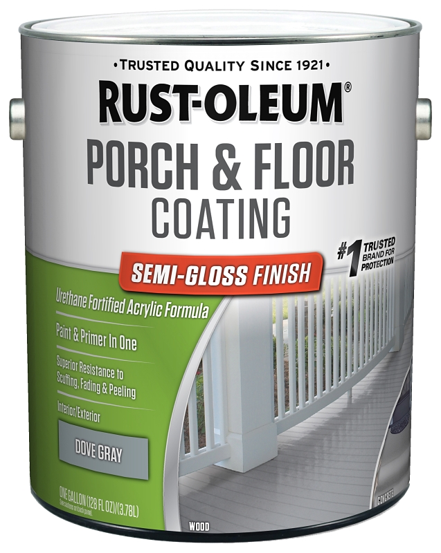 Porch & Floor Semi-gloss Dove Gray Paint And Primer 1 Gallon
