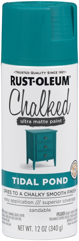 Chalked 12 Oz. Ultra Matte Spray Paint, Tidal Pond – Oil-based Acrylic