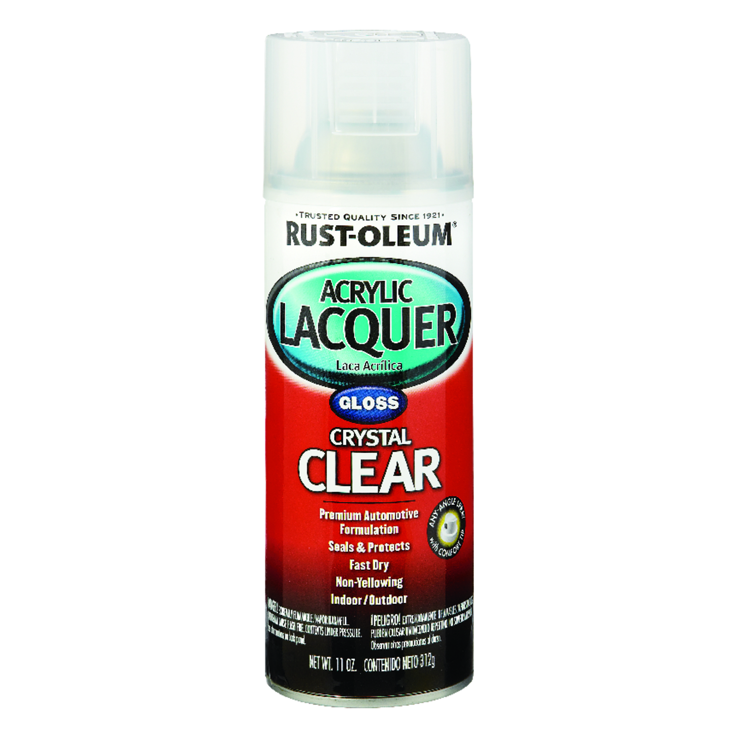 Automotive Acrylic Lacquer Spray, 12 Oz., Gloss Clear Finish