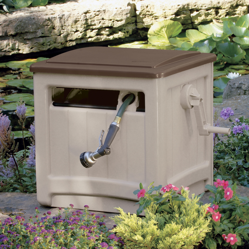 Smart Trak Hideaway Hose Reel 225 Ft. X 5/8 In. Taupe With Bronze Lid