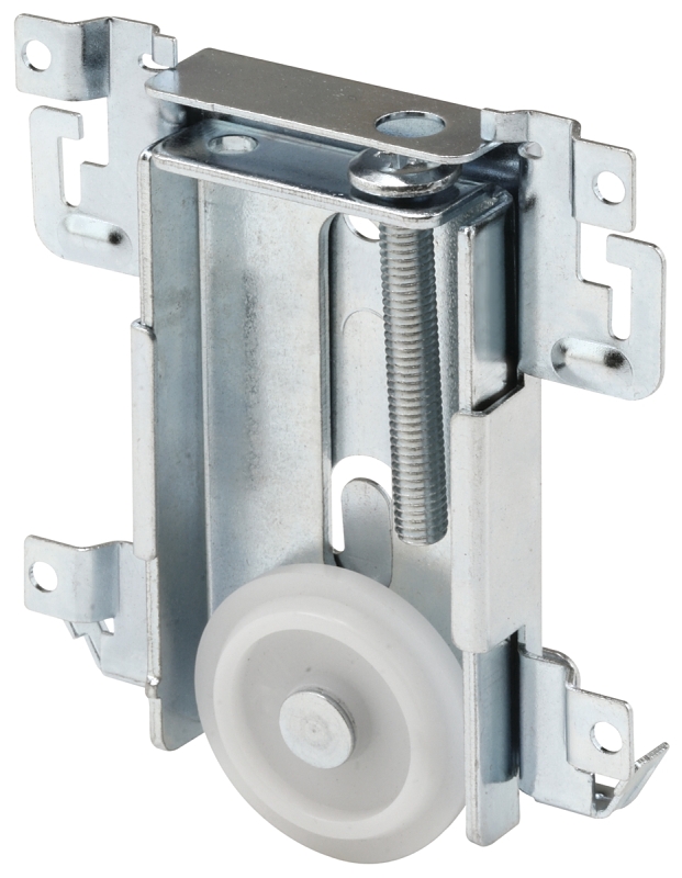 Mirror Door Roller Assembly, Nylon Flat Roller, Acme, 1-7/16 In.