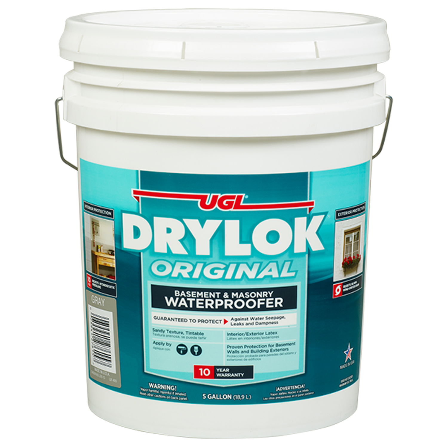 Drylok Gray Flat Latex Masonry Waterproofer 5 Gallon Container