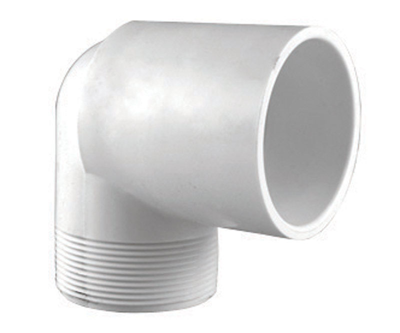 Schedule 40 PVC 90-Degree Street Elbow, White, 1 In.