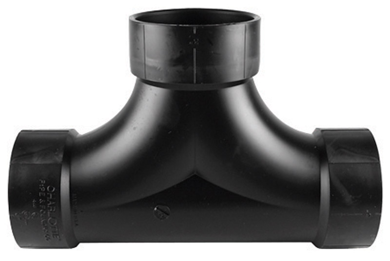 4 In. Hub X Hub X Hub Two-way Abs Cleanout Tee – Schedule 40 Dwv
