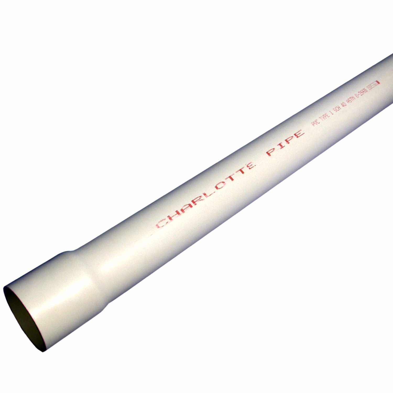 3 In. X 20 Ft. Schedule 40 Pvc Pressure Pipe, Belled End, 260 Psi
