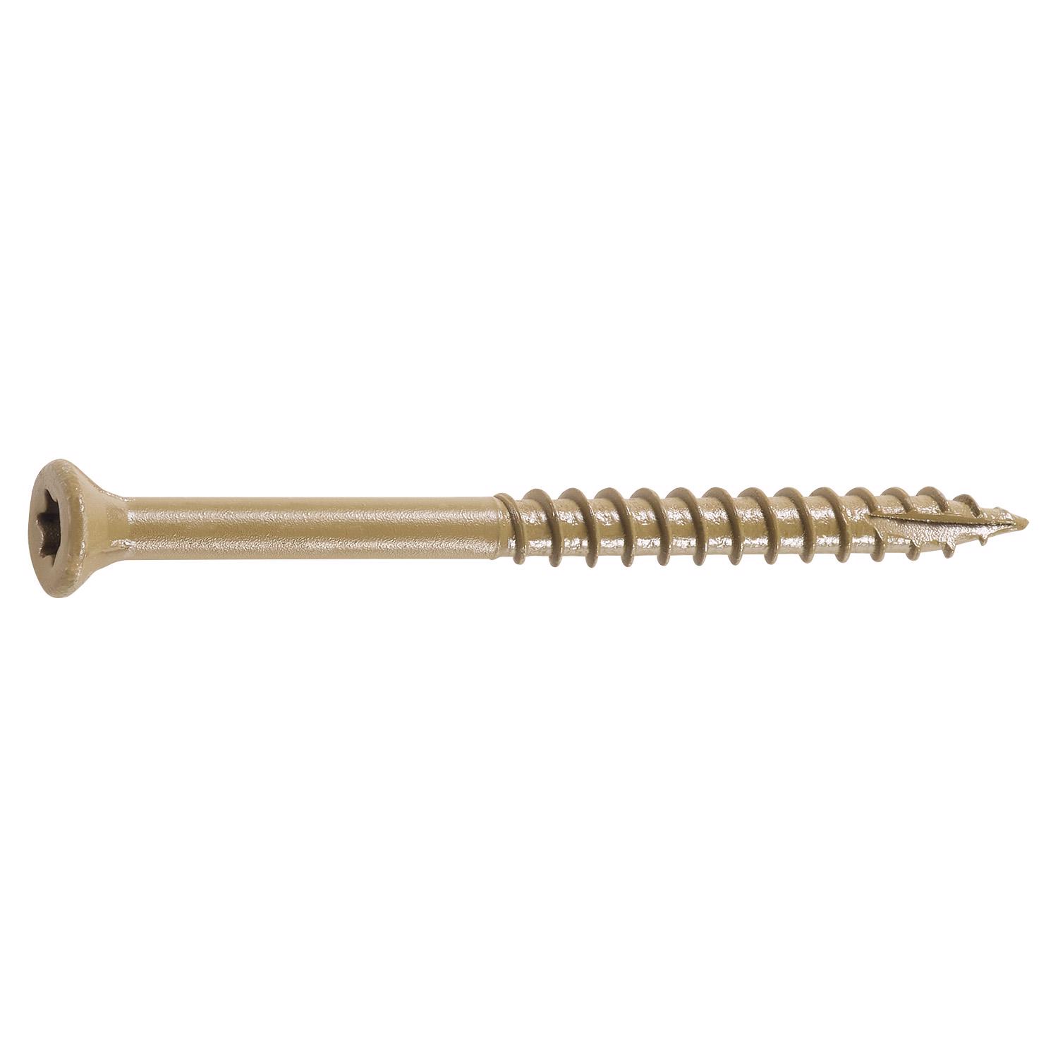 Deck Screws With Bit, Gold, 2-1/2 In., 75-Pk.