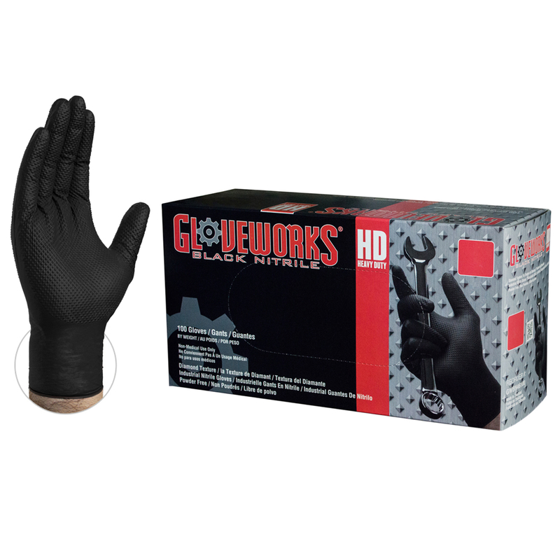 Nitrile Gloves, Heavy-Duty, Black, XL, 100-Ct.