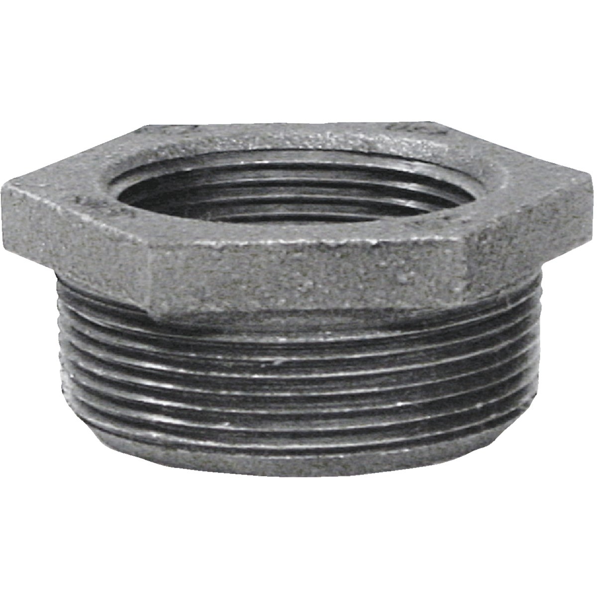 1 In. X 3/4 In. Black Malleable Iron Hexagon Bushing