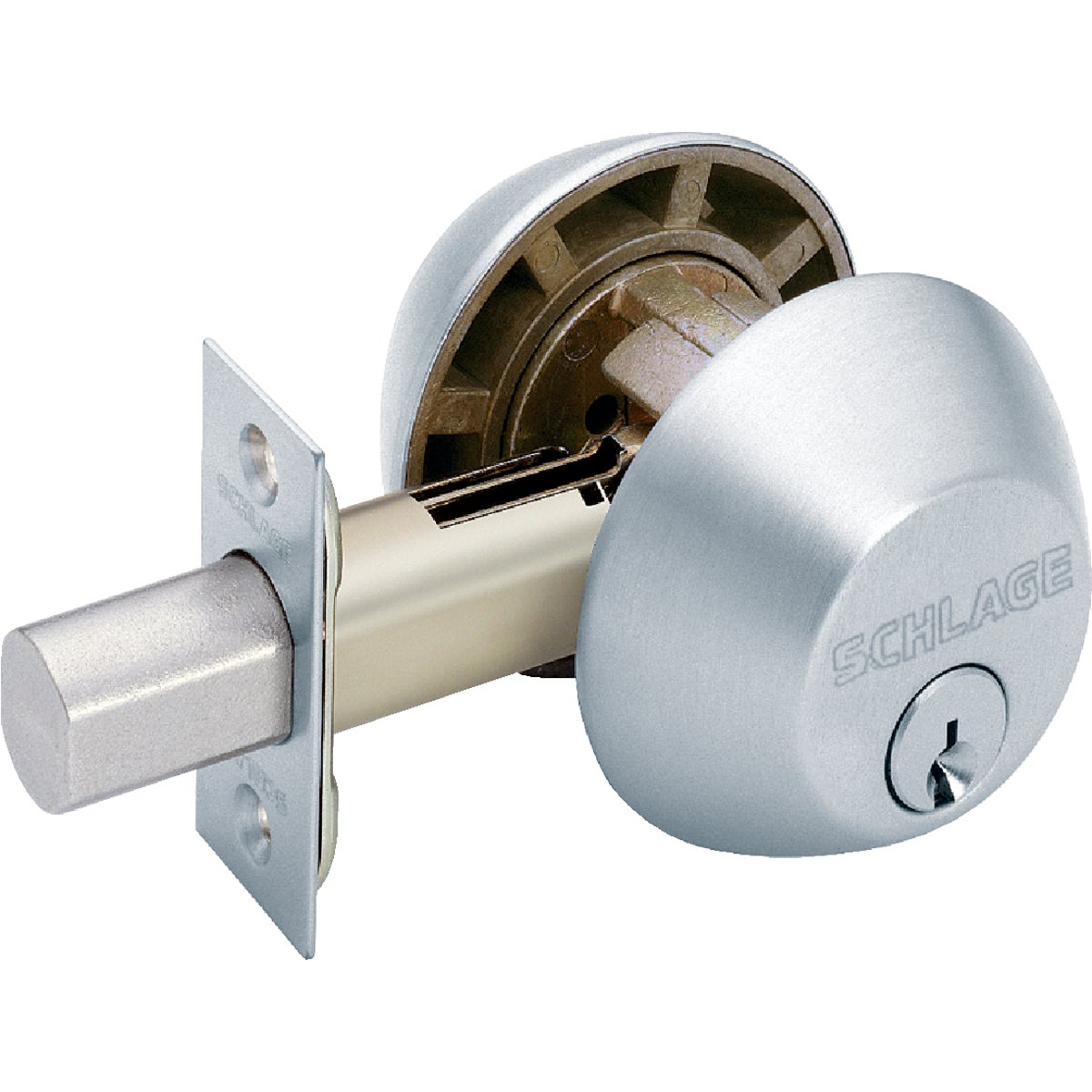 Satin Chrome Double Cylinder Deadbolt Lock – Model B62csg626