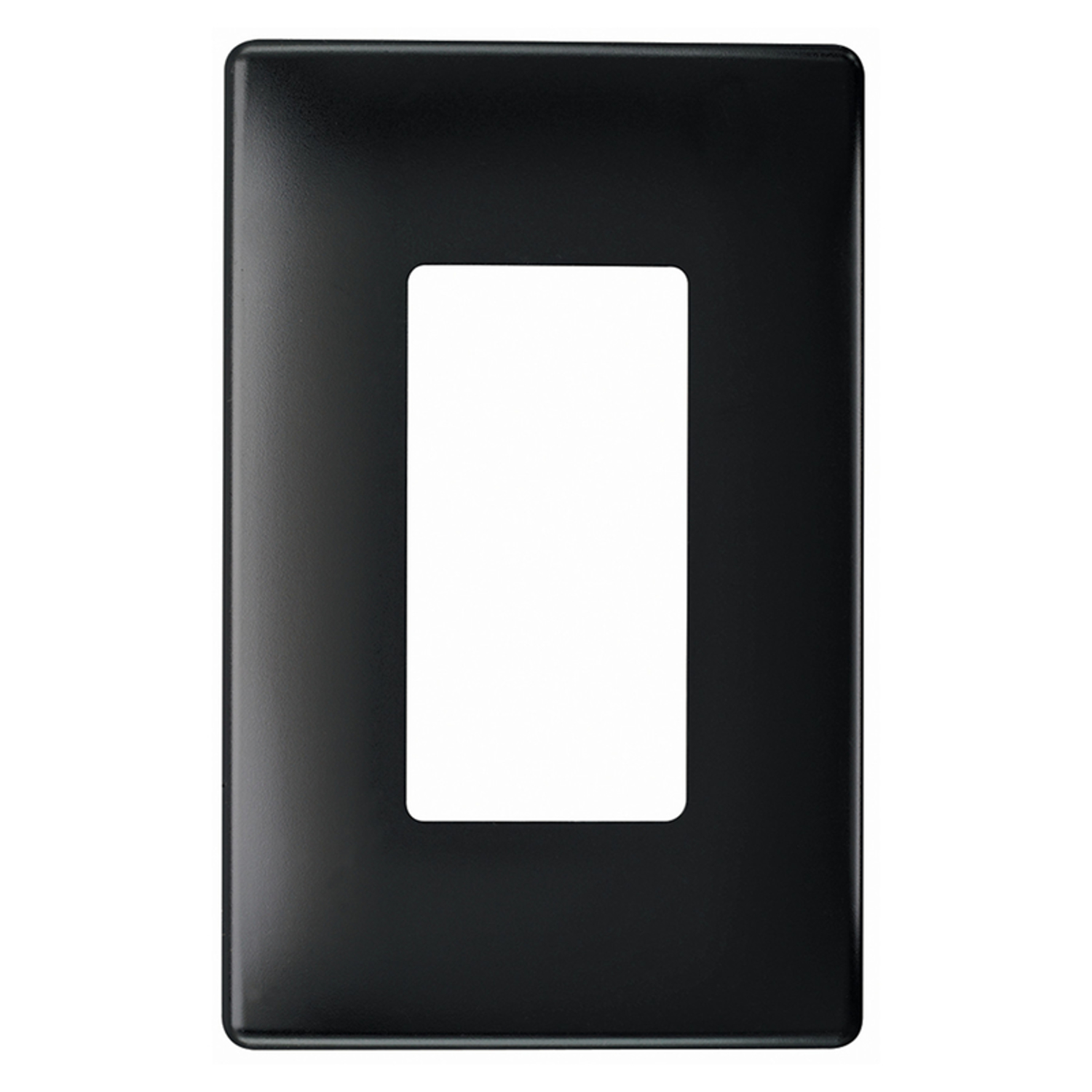 Radiant Black 1 Gang Polycarbonate Screwless Wall Plate Model Rwp26bkcc6