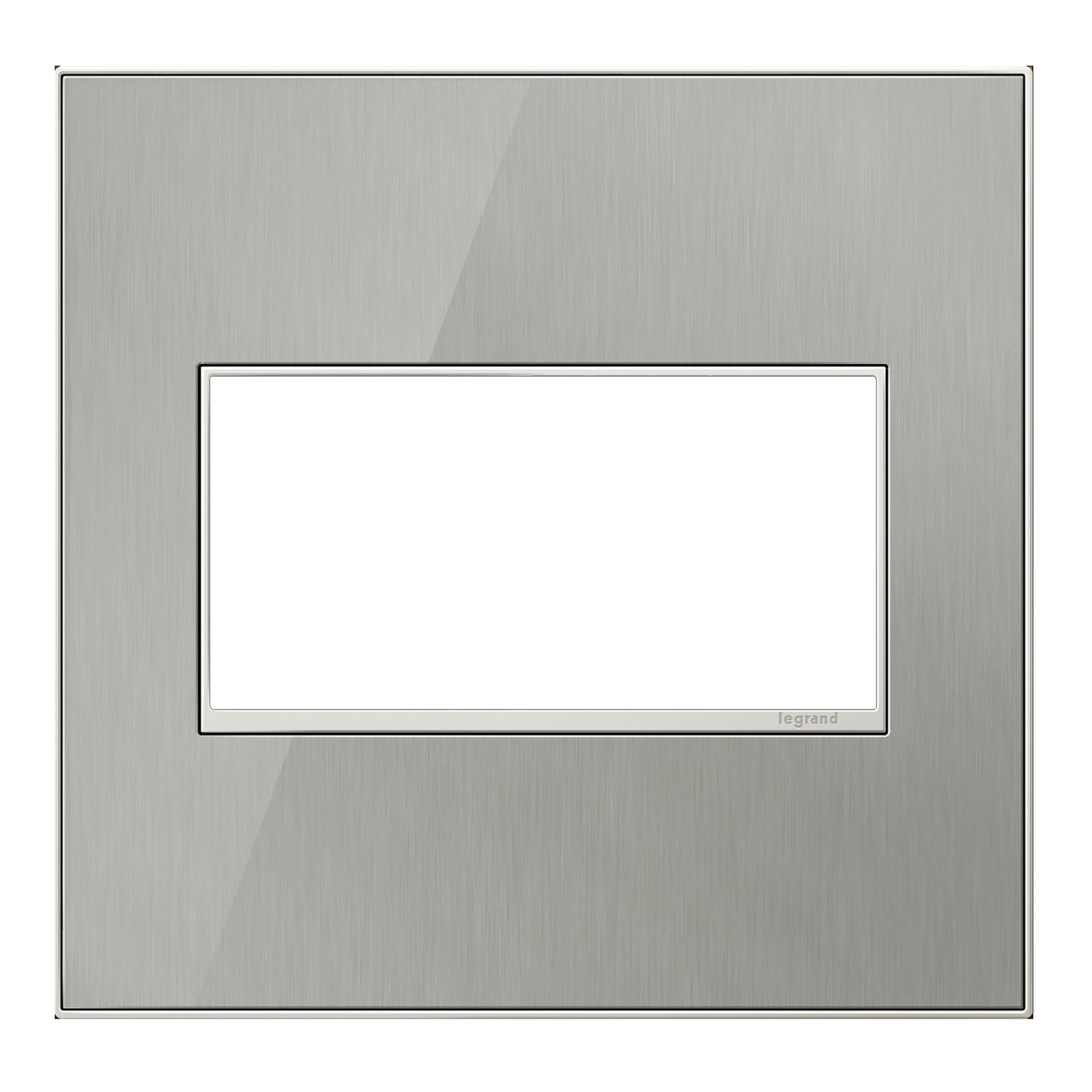 Adorne Metallic 2-gang Die-cast Metal Toggle Screwless Wall Plate
