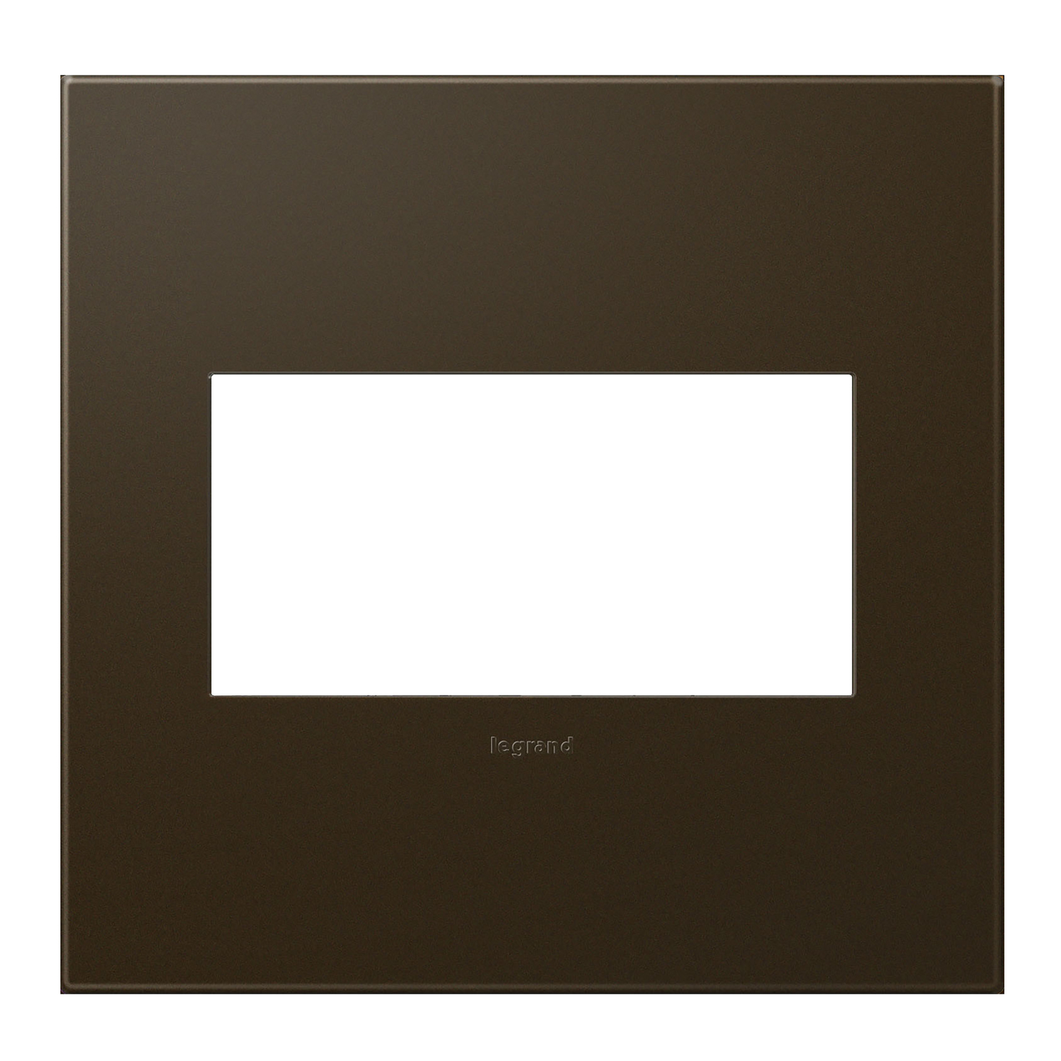 Pass & Seymour Wall Plate, Screwless, 2-Gang, Bronze