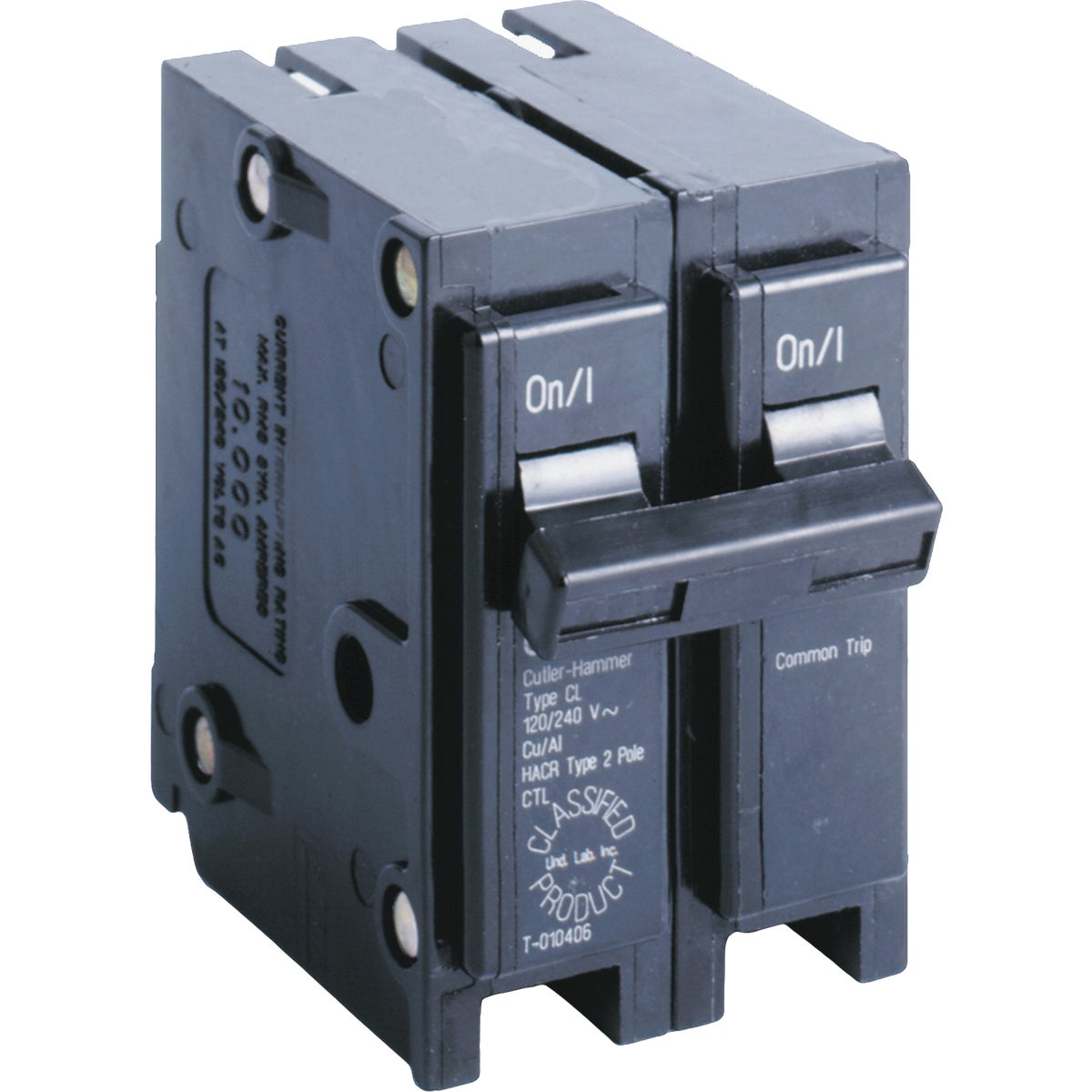 30a Double-pole Standard Trip Universal Replacement Circuit Breaker, Model Cl230cs