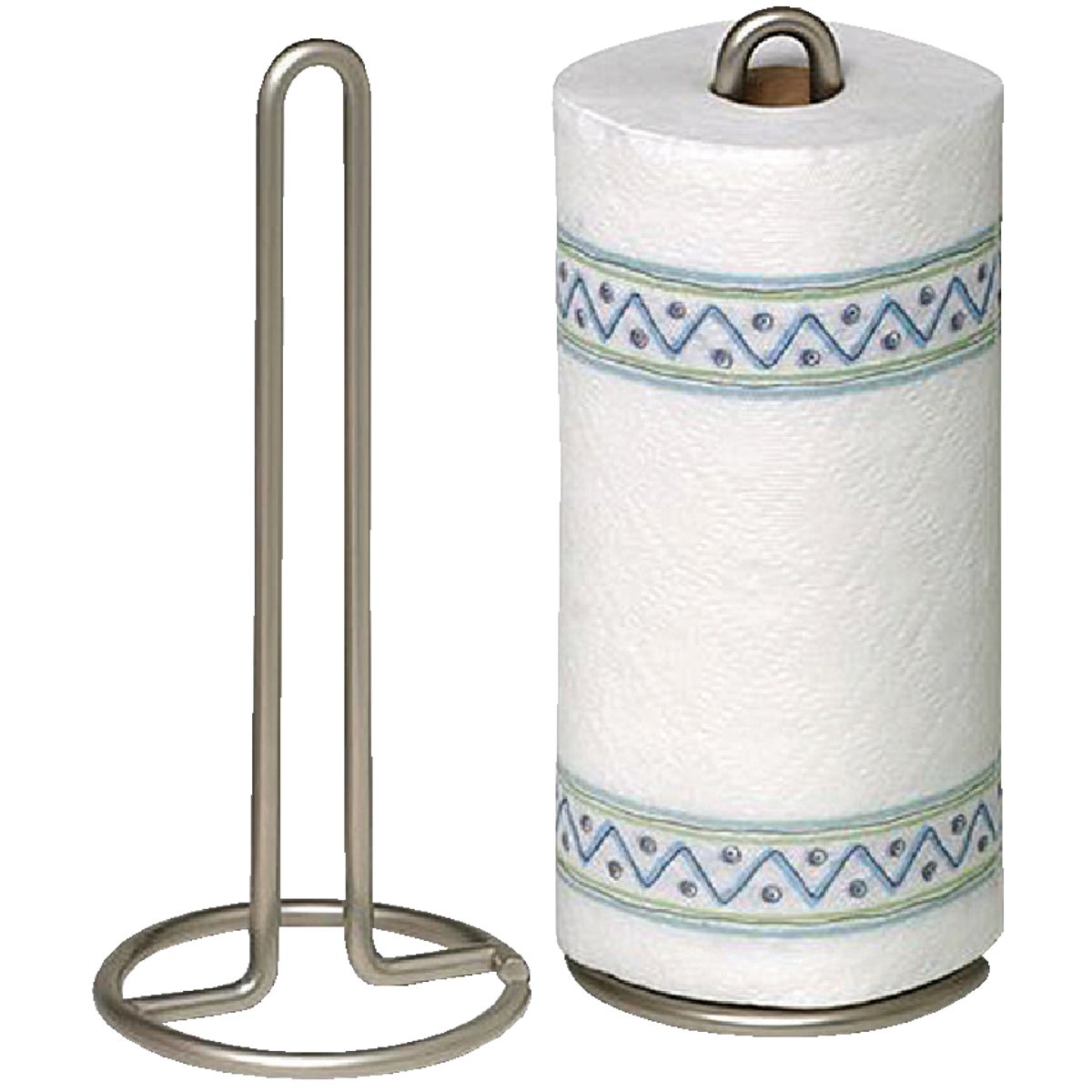 Euro Paper Towel Holder – Satin Nickel, 12.5 In. H X 5.5 In. W X 5.5 In. L