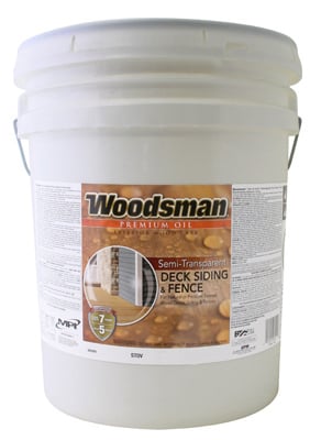 Woodsman Oil Base Deck & Siding Stain, Semi-transparent Light Base, 5 Gallons