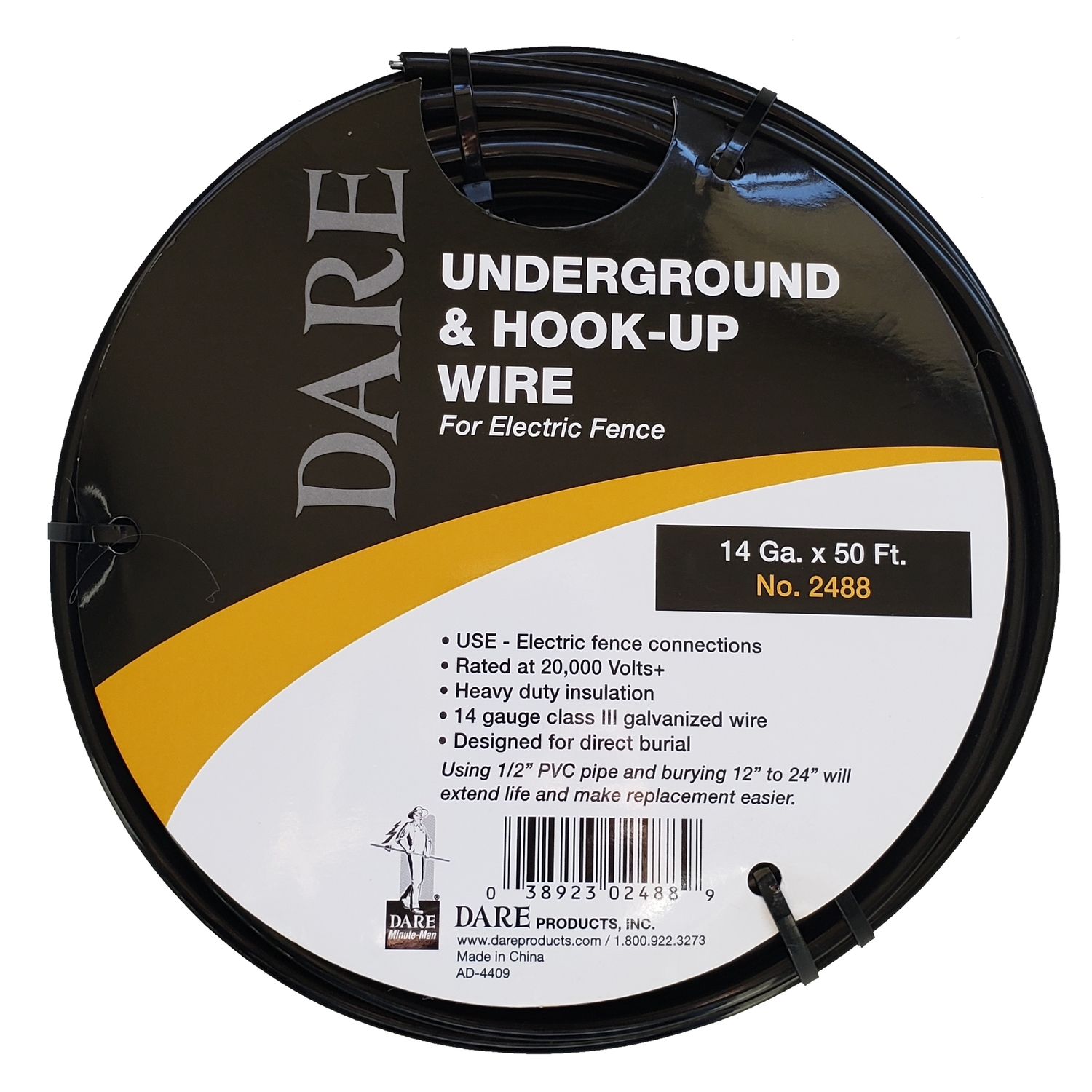 14 Ga. X 50 Ft. Underground & Hook-up Wire – 20,000 Volt Rated