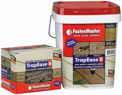 FastenMaster FMTR2-234-1750DB No. 1 x 2.75 in. Composite Deck Screw Dark Brown Pack – 1750