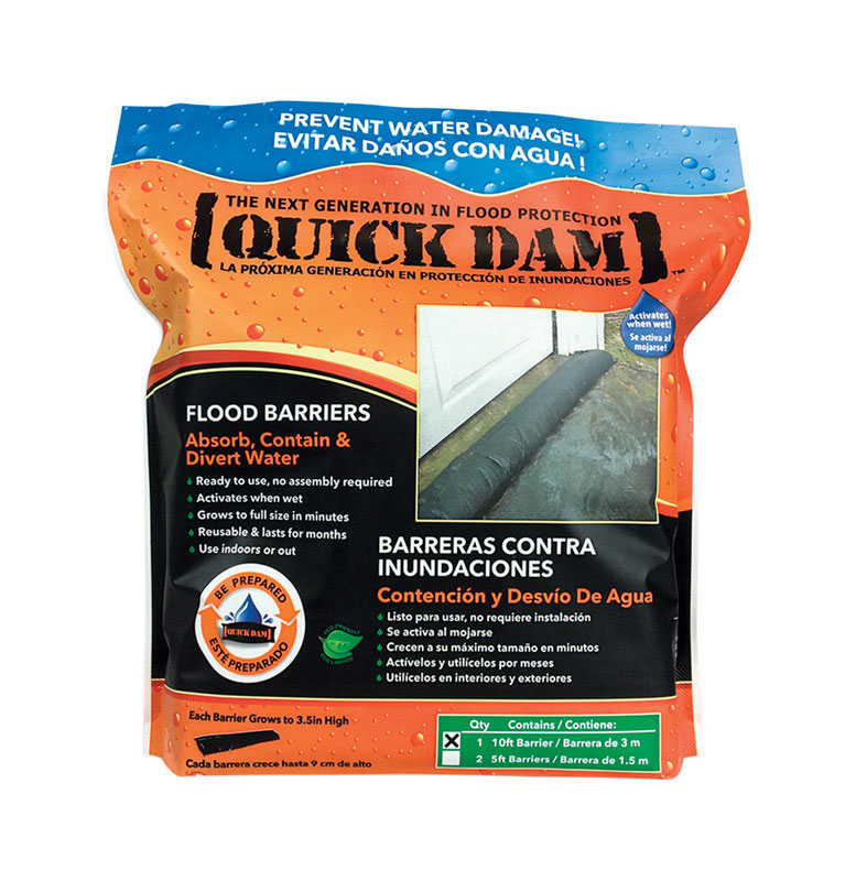Flood Barrier Fabric, Black, 6-In. x 10-Ft.