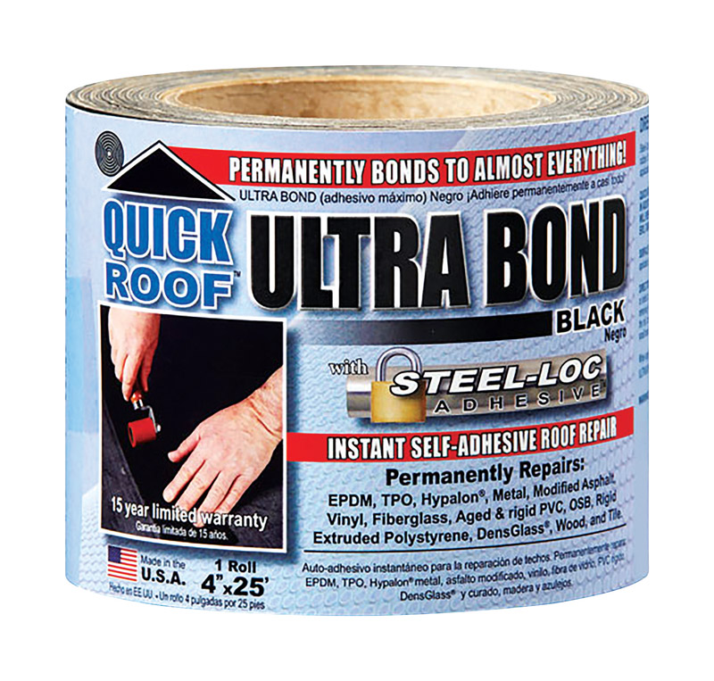 Ultra Bond 4 In. W X 25 Ft. L Self-adhesive Roof Repair Tape – Black