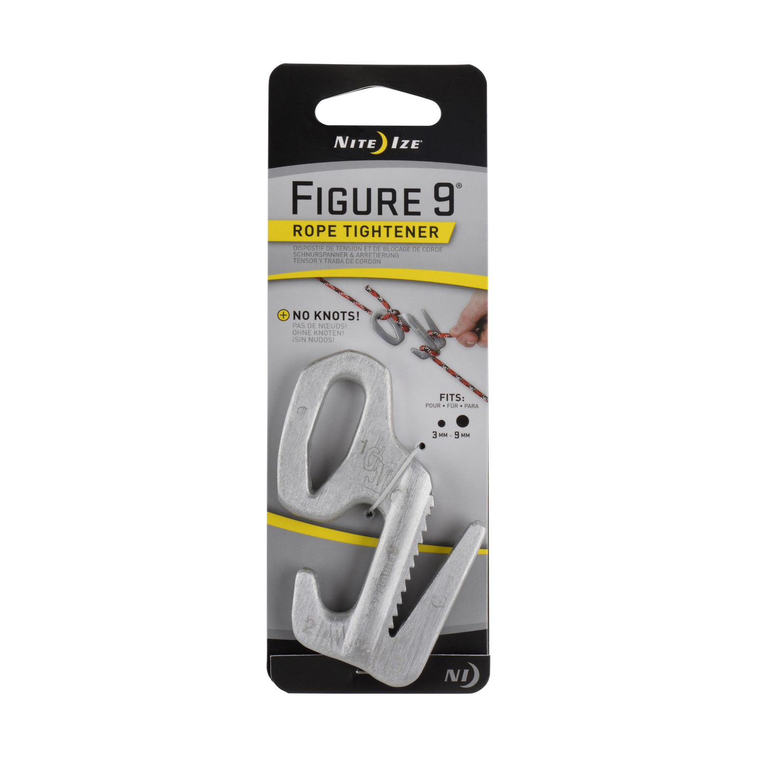 Figure 9 3 In. L Silver Twisted Plastic Tie-down Rope – 150 Lb Load Limit